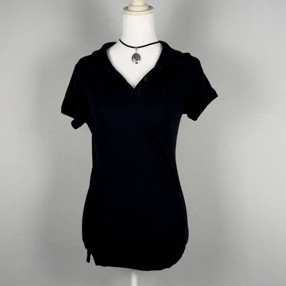 Aeropostale Women's Black and Navy Polo-shirts
